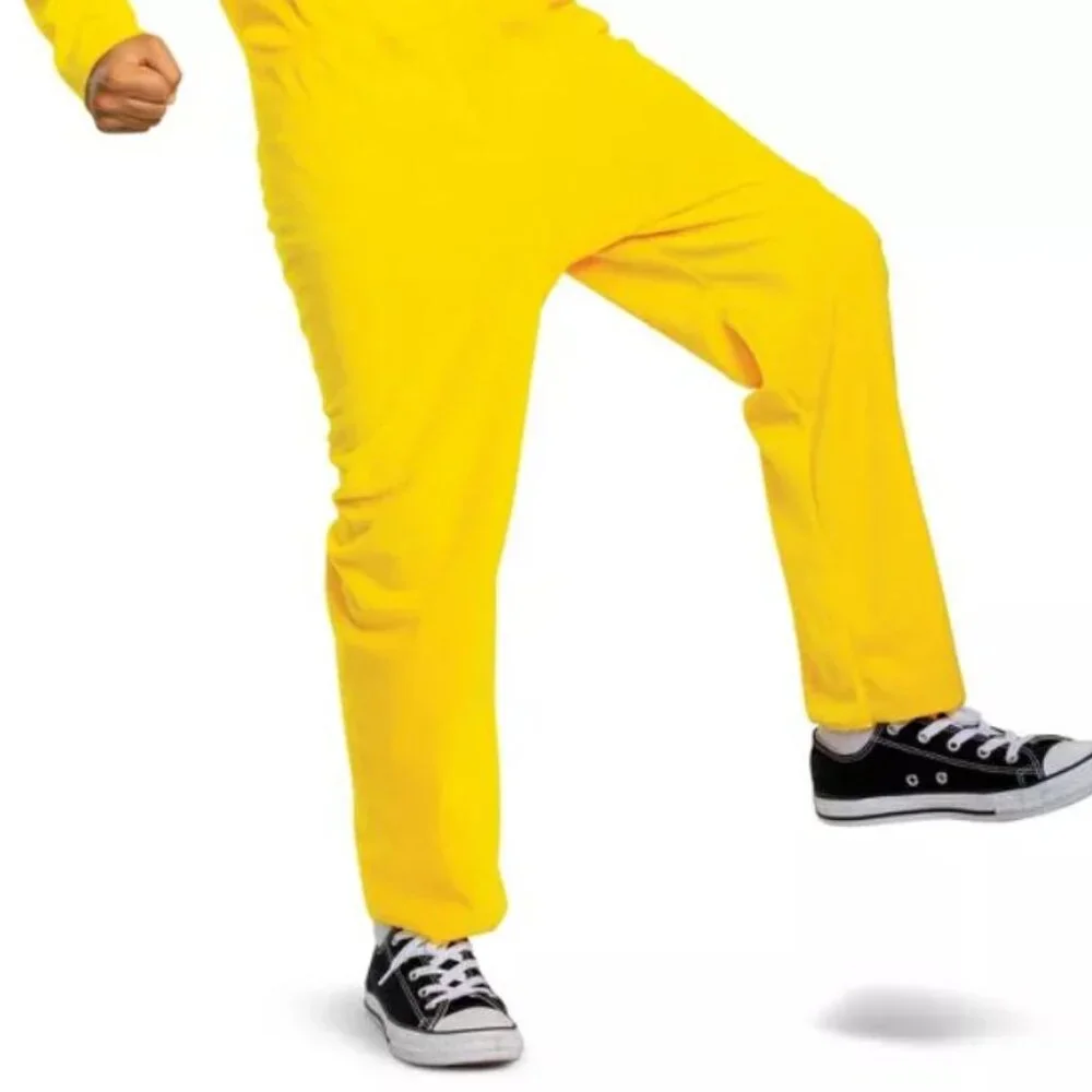 Pokemon Pikachu Halloween Costume 10/12 Jumpsuit, Mask 2 Pc Yellow Classic Kids